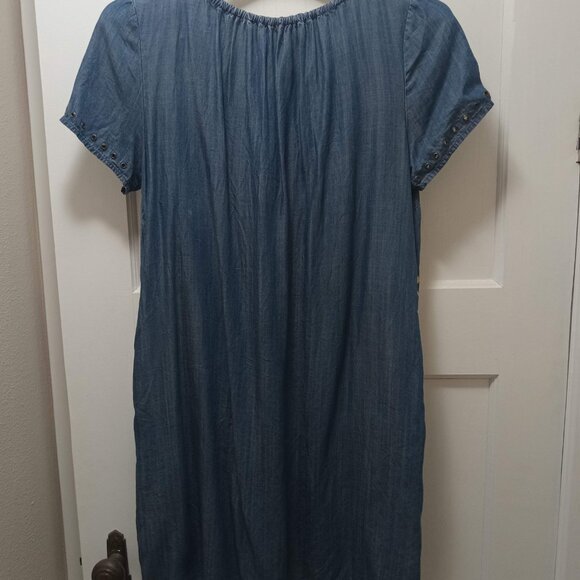 Chelsea & Theodore Denim Embroidered Dress - Picture 2 of 8